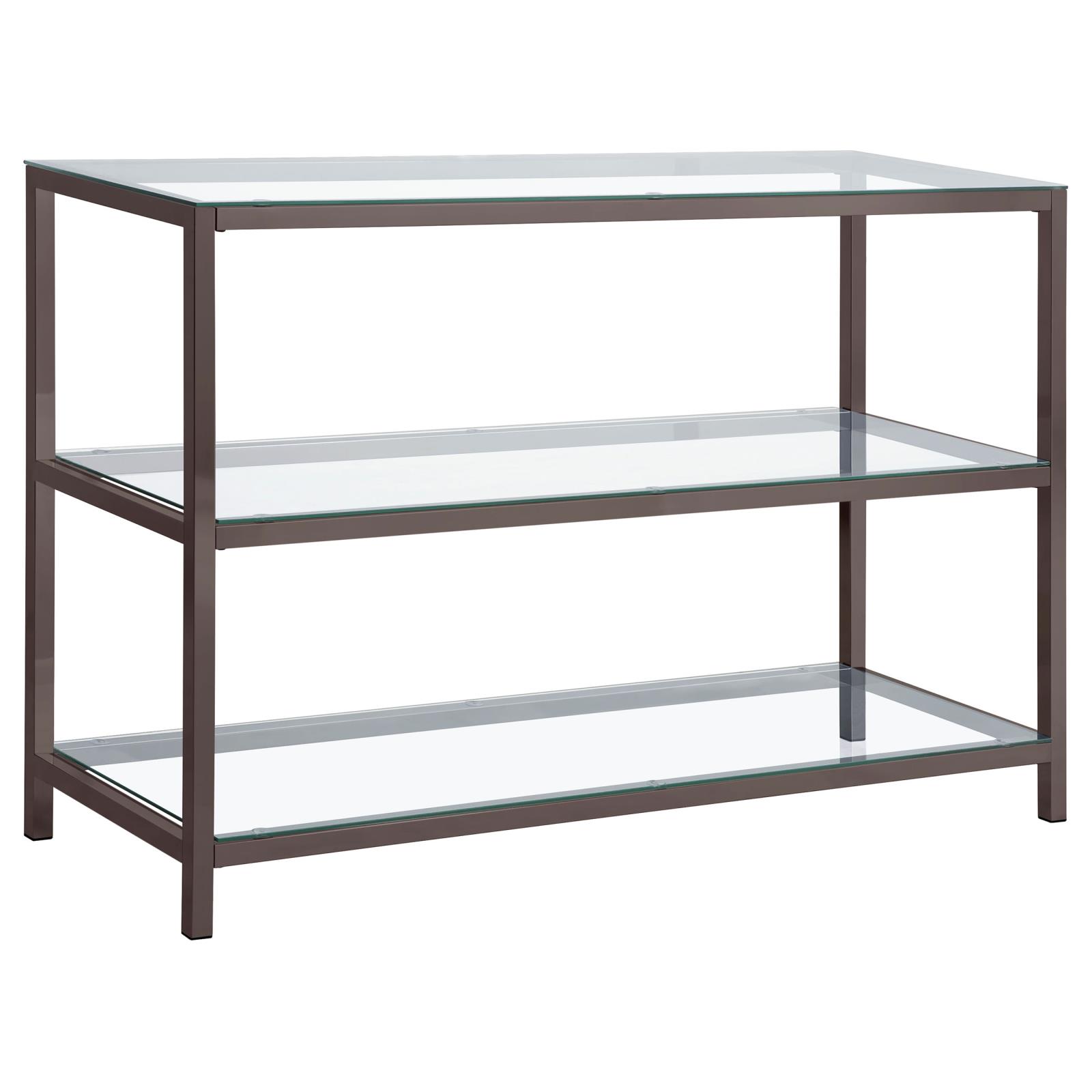 Trini Glass Rectangular Sofa Table with Shelf
