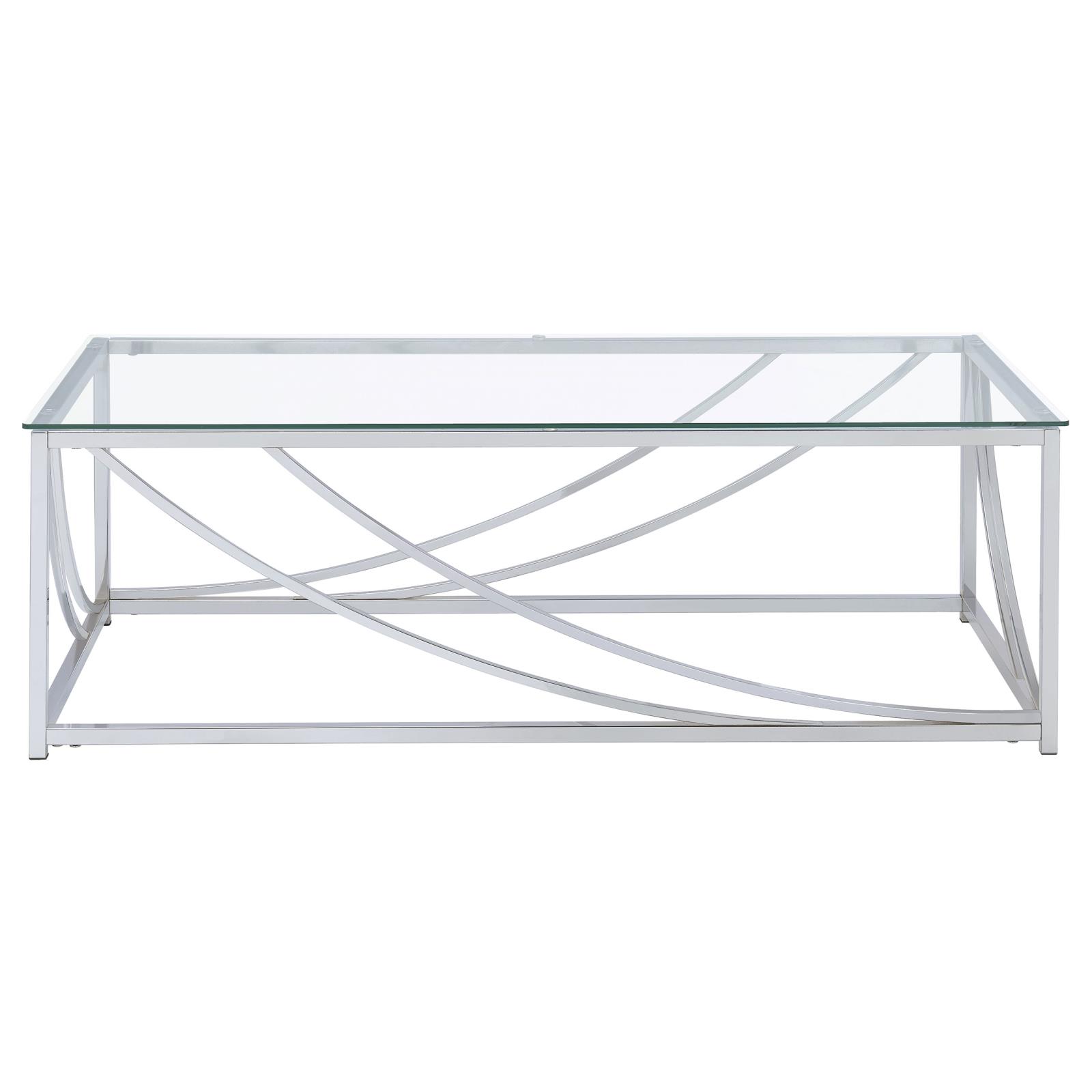 Lille Glass Top Rectangular Coffee Table