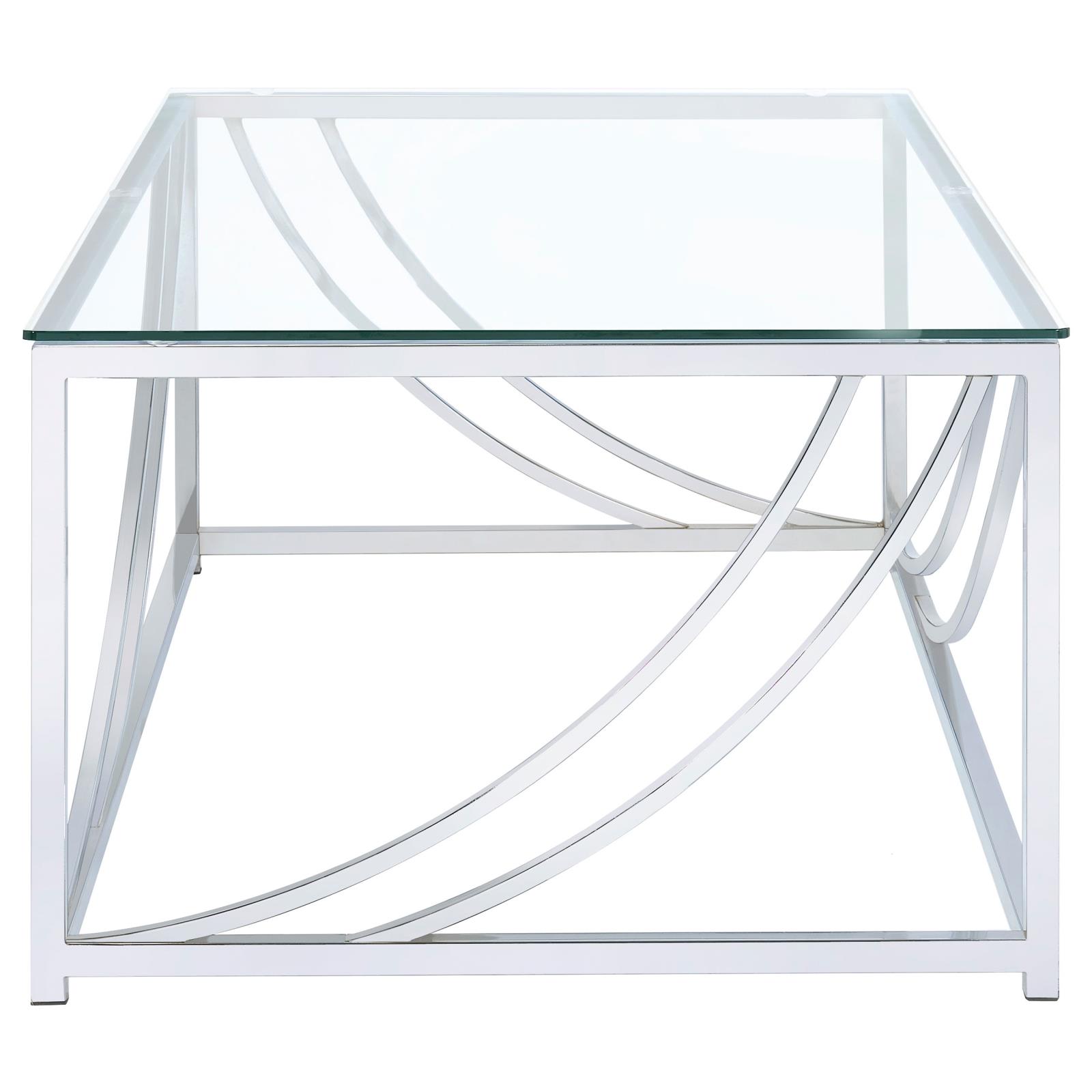 Lille Glass Top Rectangular Coffee Table