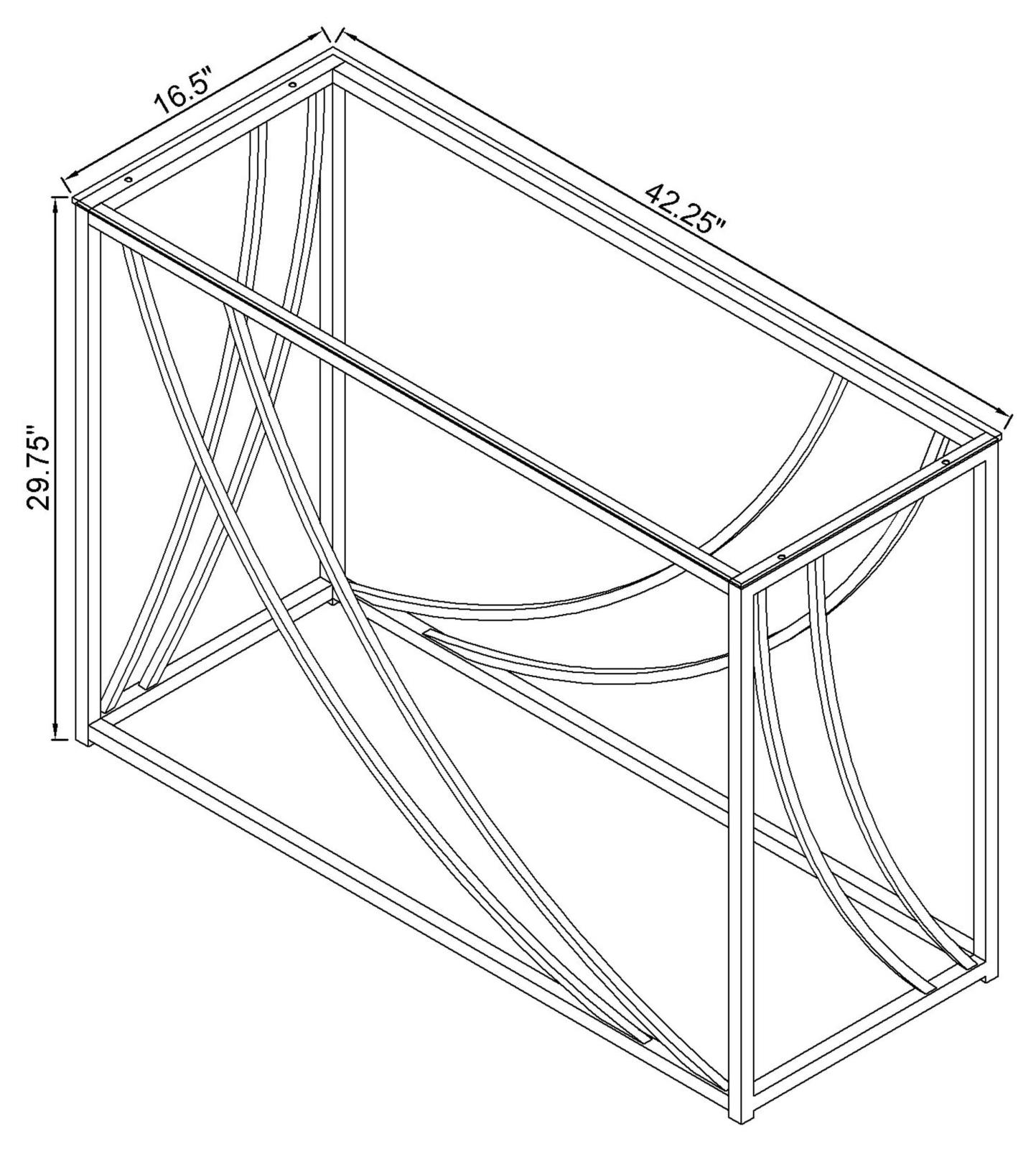 Lille Glass Top Rectangular Sofa Table