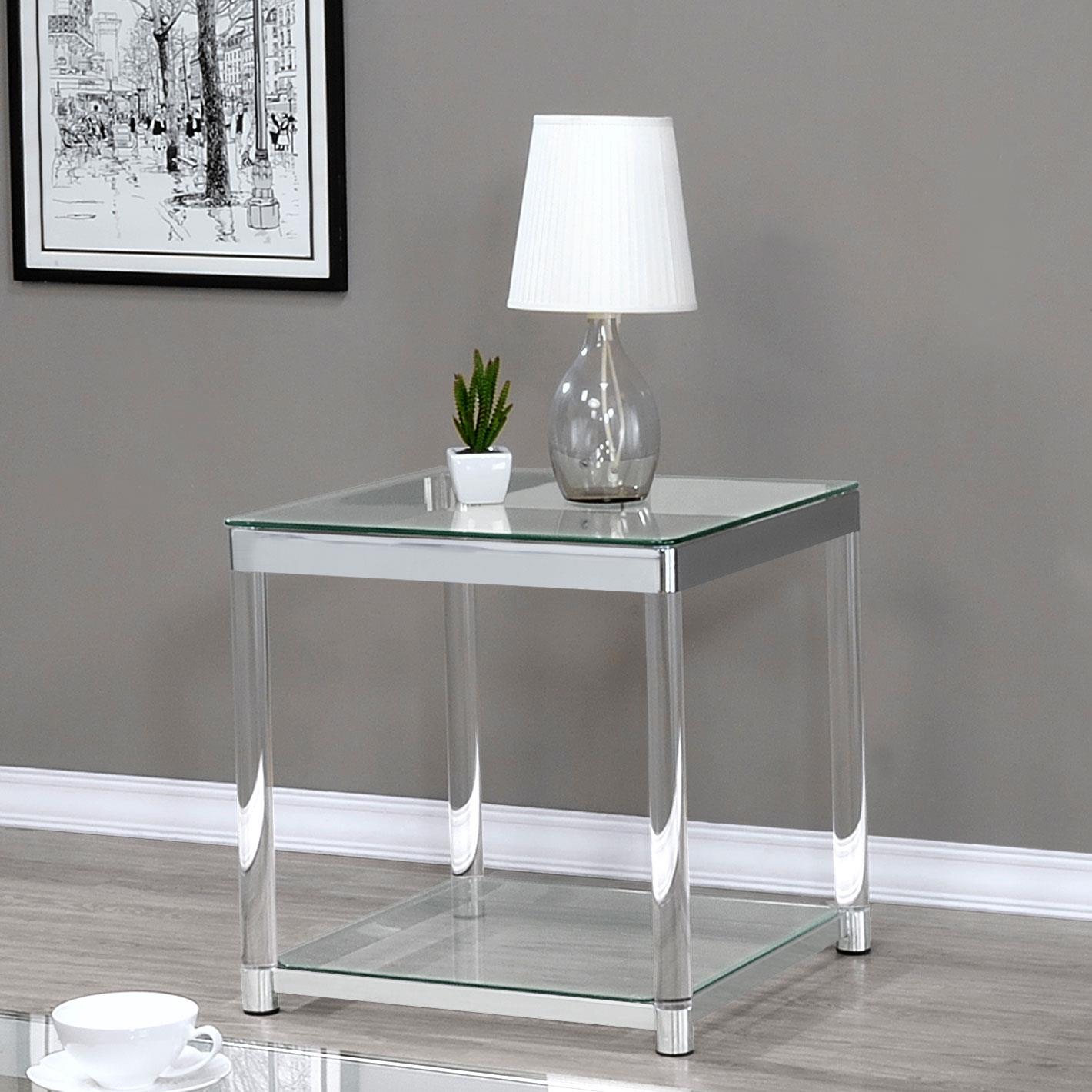 Anne End Table with Lower Shelf