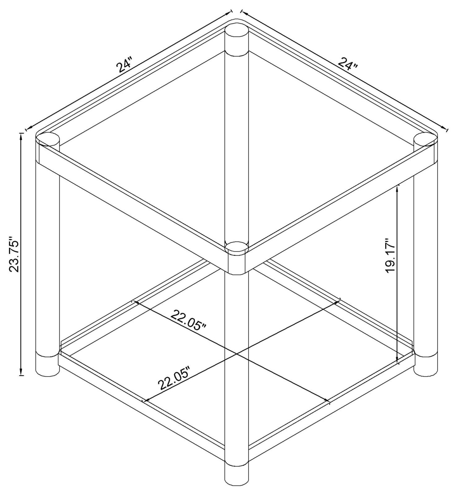 Anne End Table with Lower Shelf