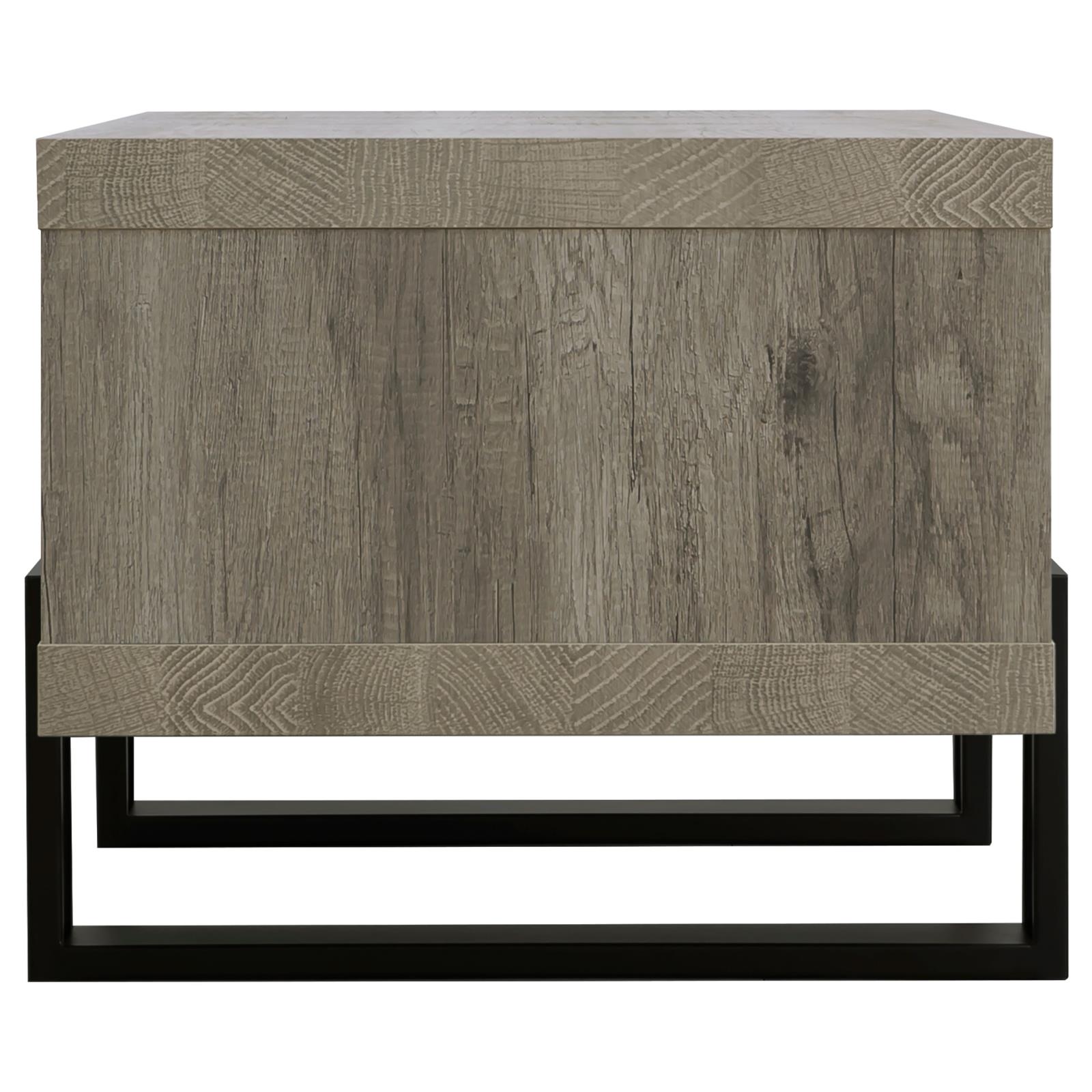 Dinard Wood Veneer Rectangular Coffee Table with Shelf