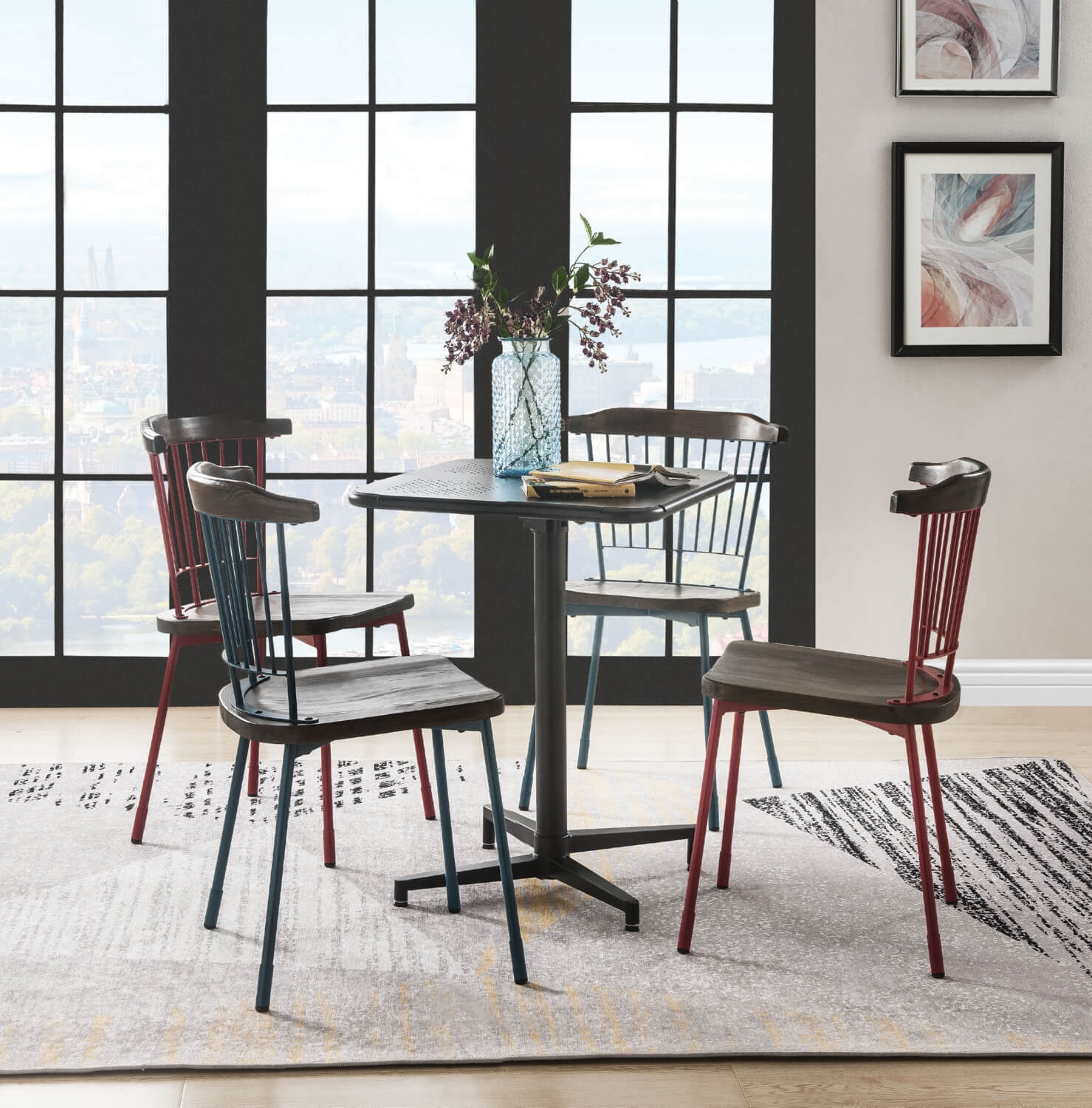 Olson Metal Square Folding Table
