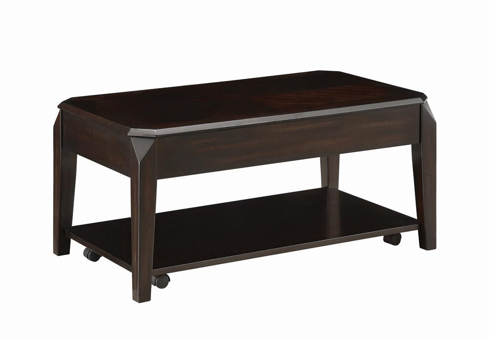 Baylor Wood Veneer Lift Top Coffee Table with Hidden Storage