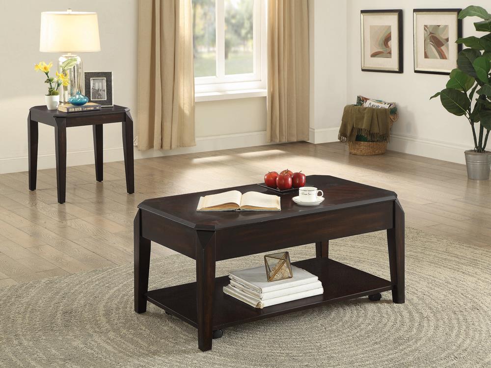 Baylor Wood Veneer Lift Top Coffee Table with Hidden Storage