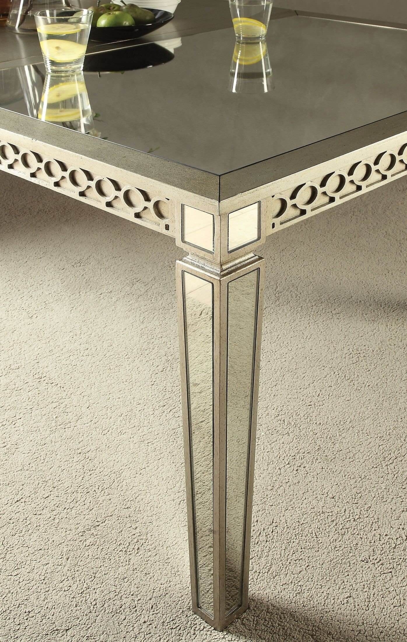 Kacela Wood/Mirror Extendable Dining Room Set
