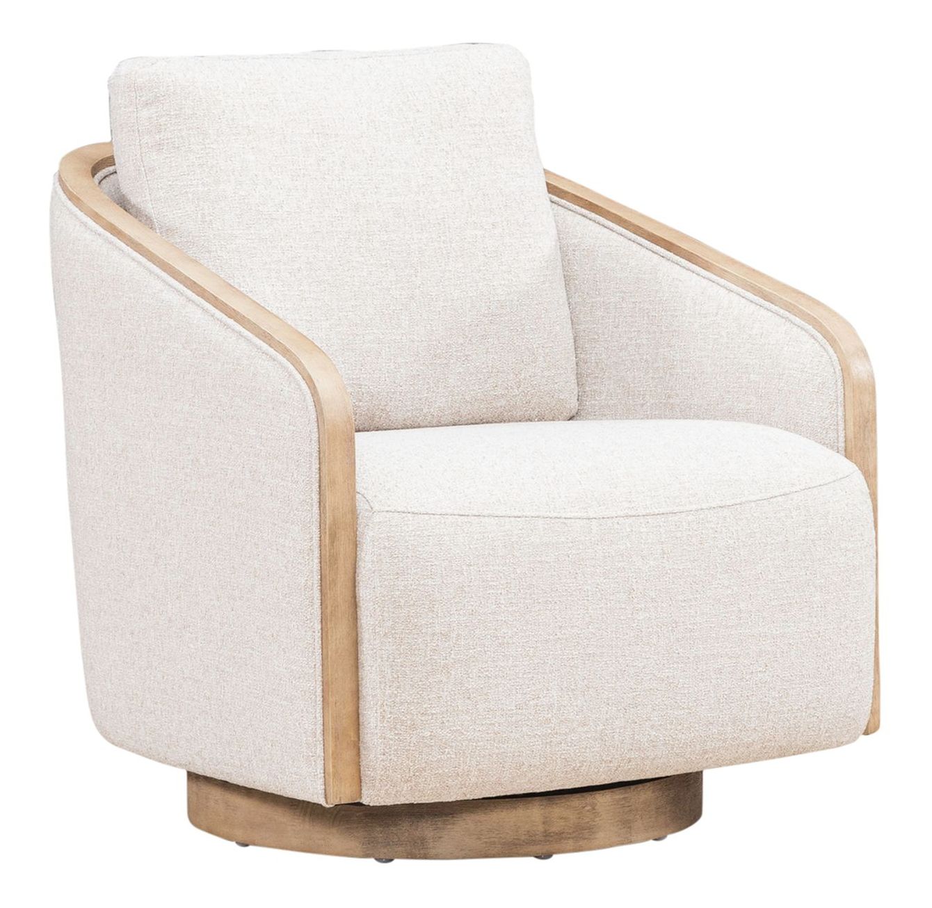 Nora Fabric Swivel Accent Chair | Comfortable Armchair | Liberty