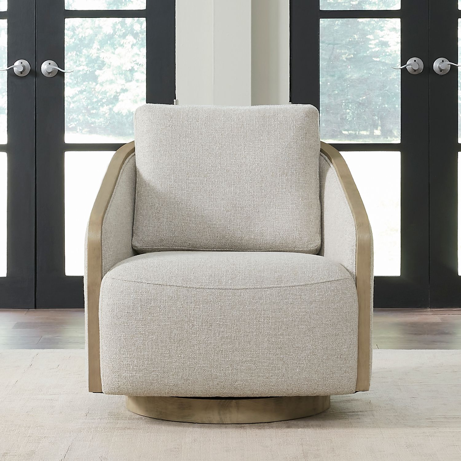 Nora Fabric Swivel Accent Chair | Comfortable Armchair | Liberty