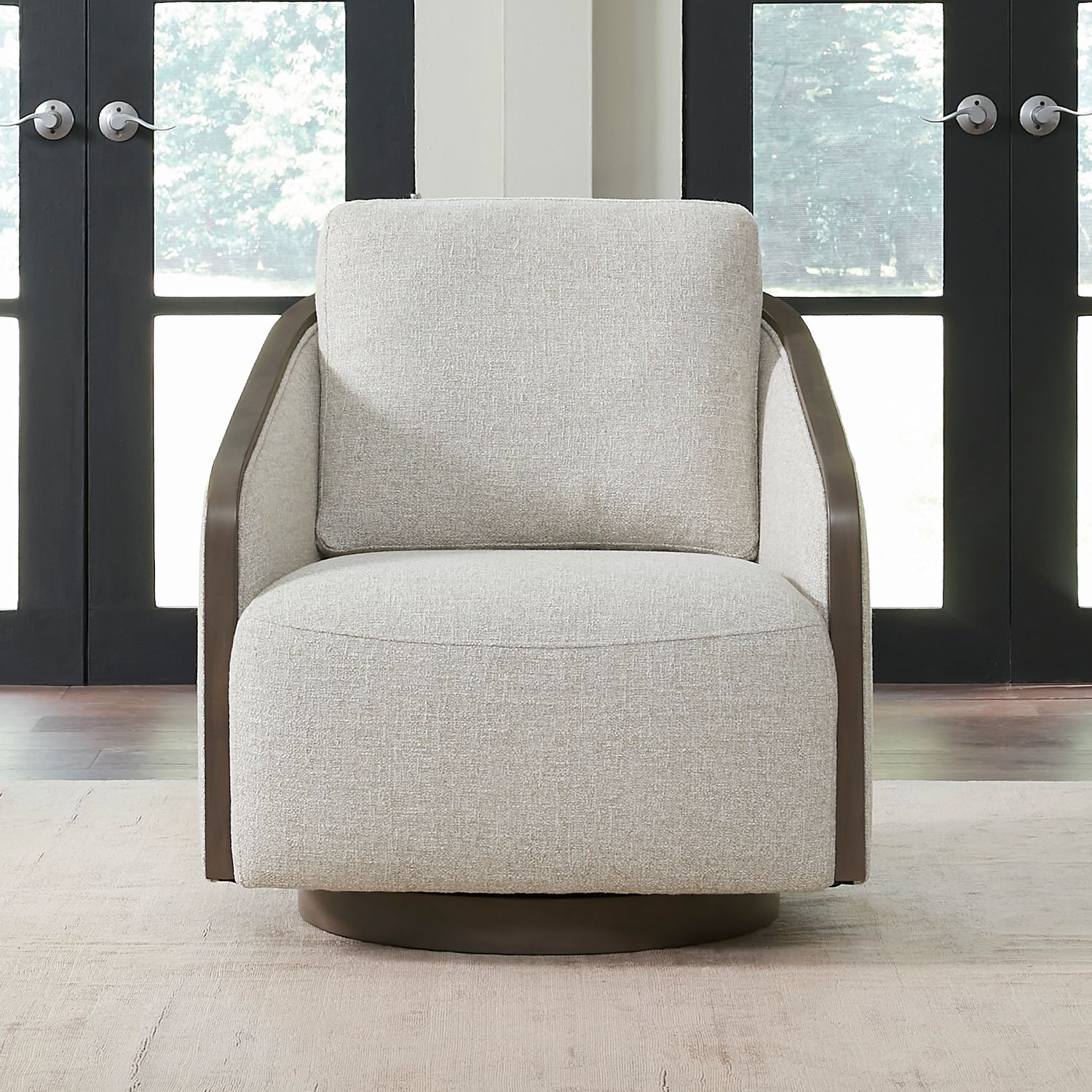 Nora Fabric Swivel Accent Arm Chair