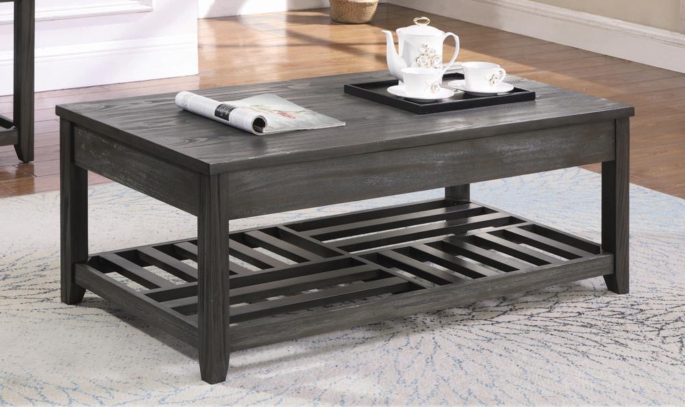 Cliffview Lift Top Coffee Table with Storage Cavities