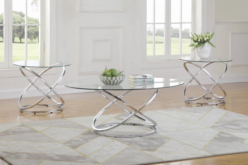 Warren Glass 3-piece Occasional Table Set