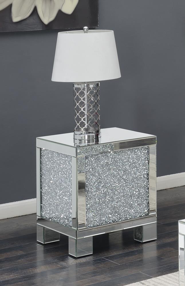 Gillian Square Mirrored End Table