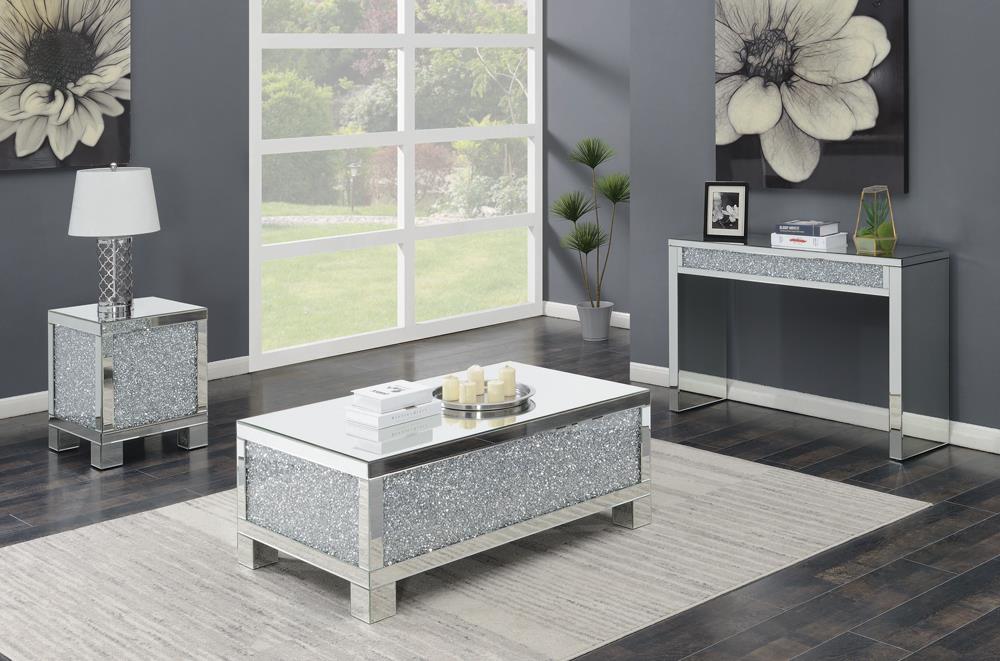 Gillian Square Mirrored End Table