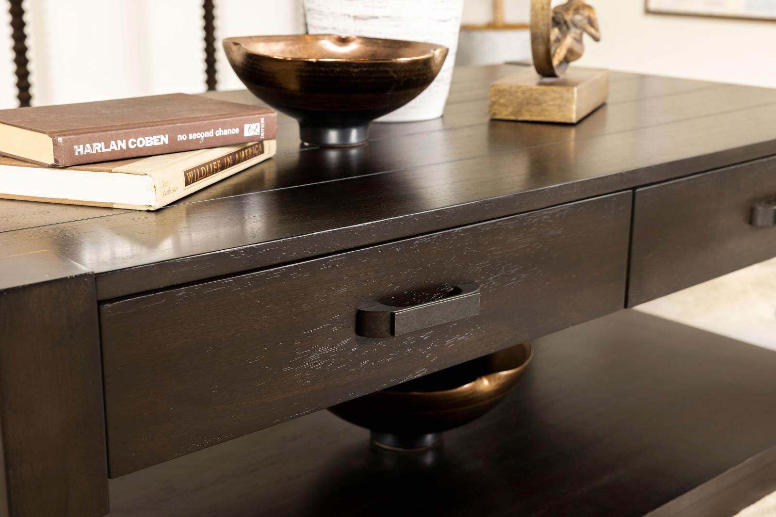 Meredith Wood/Wood Veneer 2-drawer Coffee Table