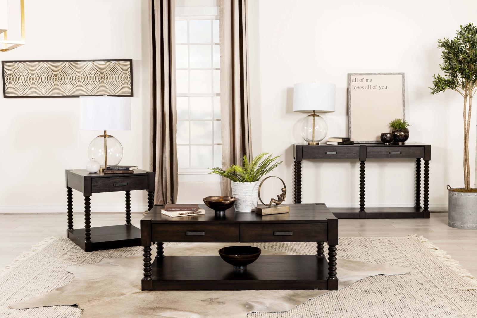 Meredith Wood/Wood Veneer 2-drawer Coffee Table