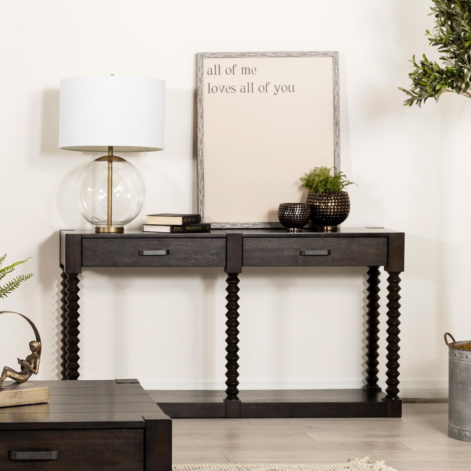 Meredith Wood/Wood Veneer 2-drawer Sofa Table