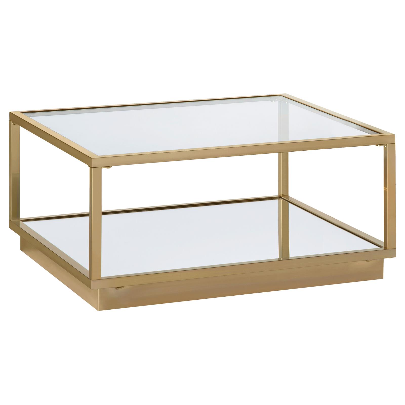 Renee Glass/Mirror 2-piece Square Occasional Set