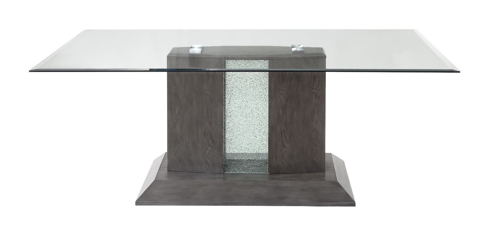 Belay Glass/Wood Dining Table w/ LED Light