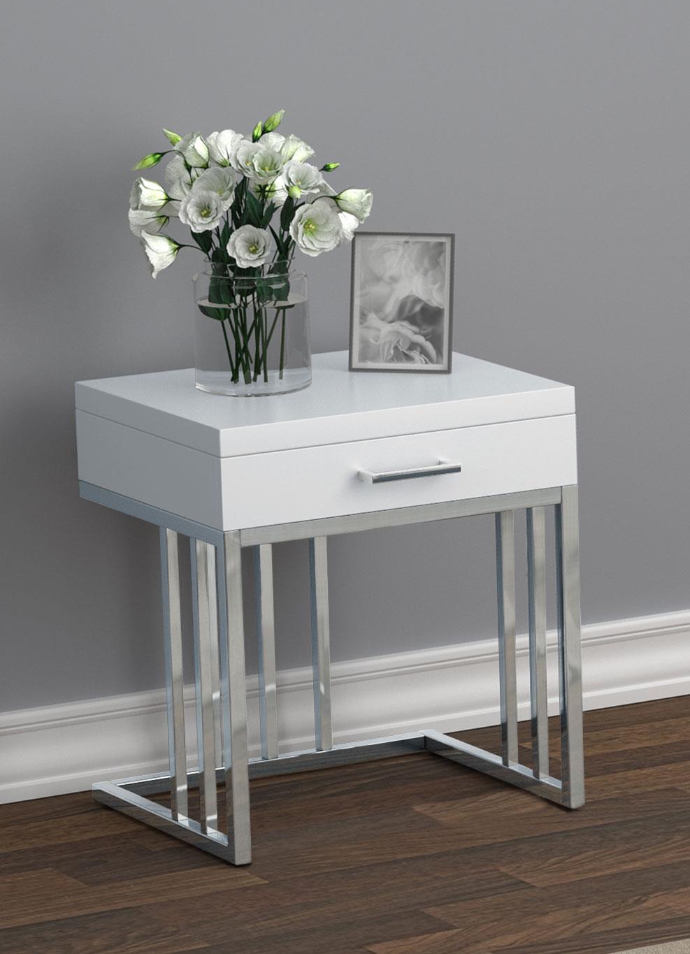 Dalya 1-drawer Rectangular End Table