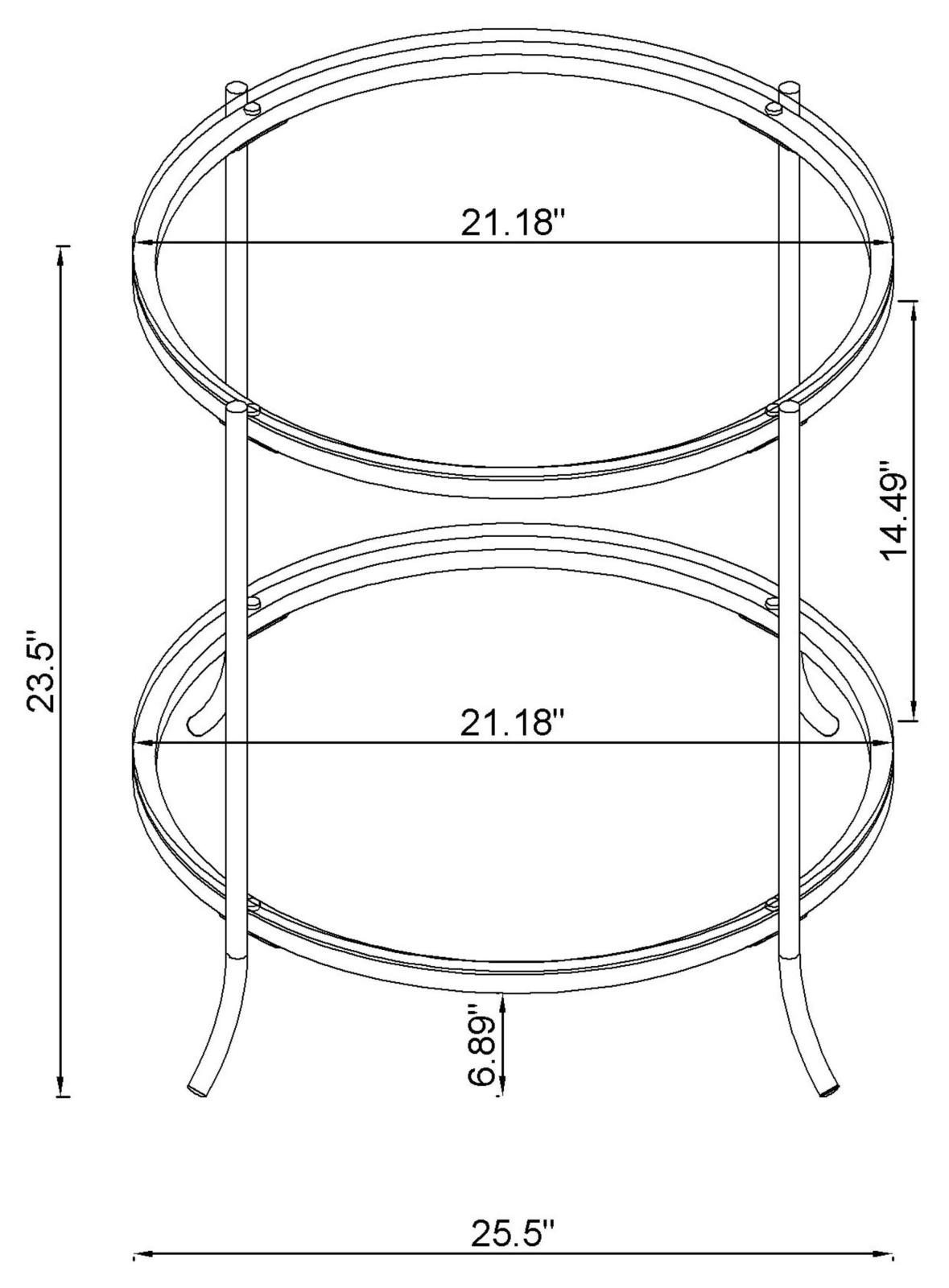 Laurie Round Glass Top End Table