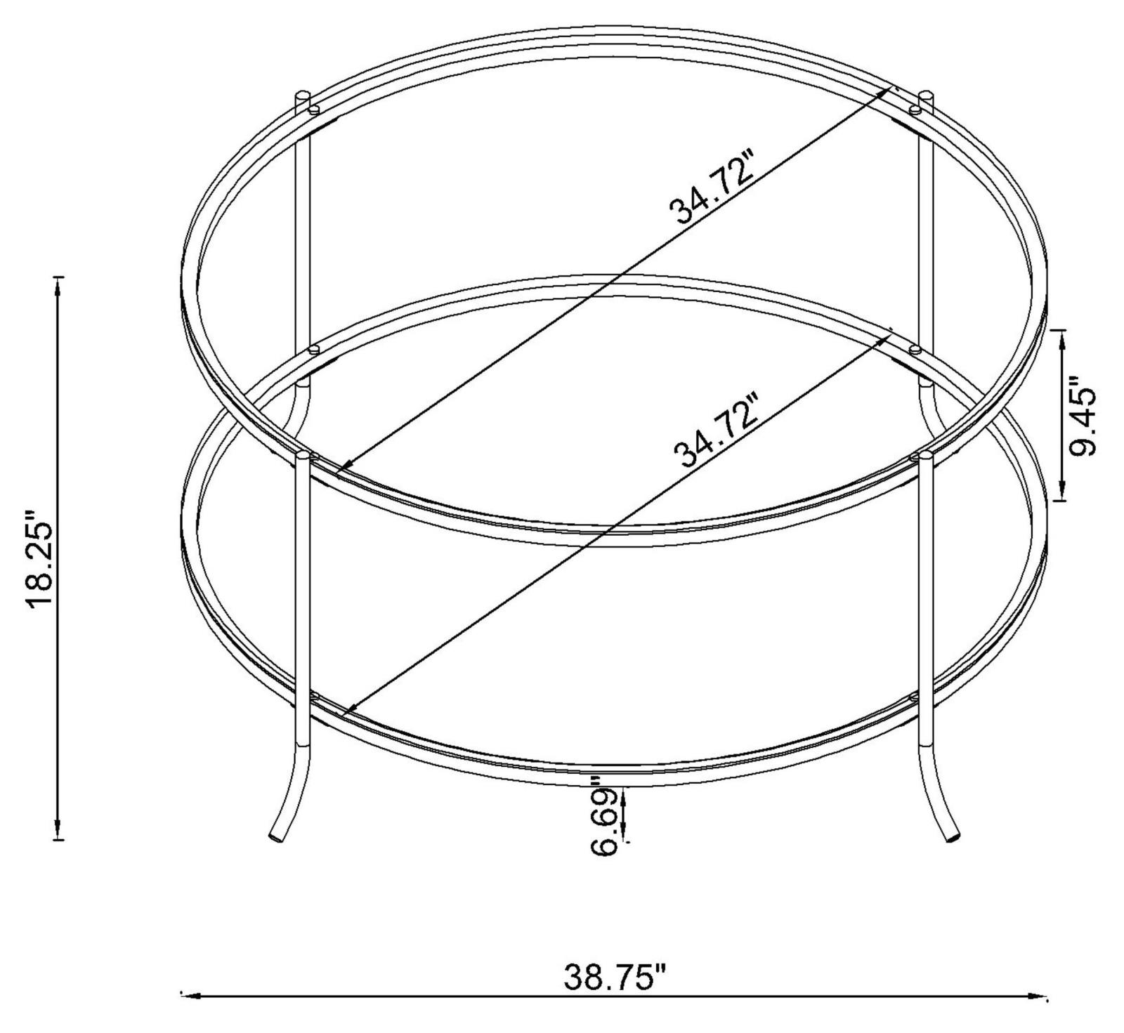 Laurie Glass Top Round Coffee Table