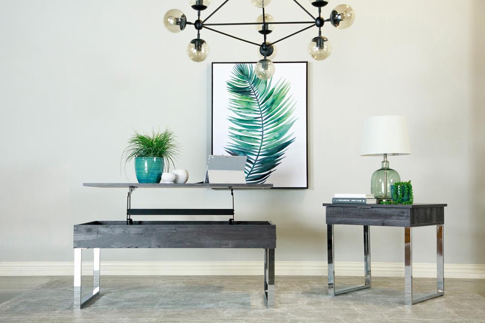 Baines Wood Veneer Lift Top Storage Coffee Table