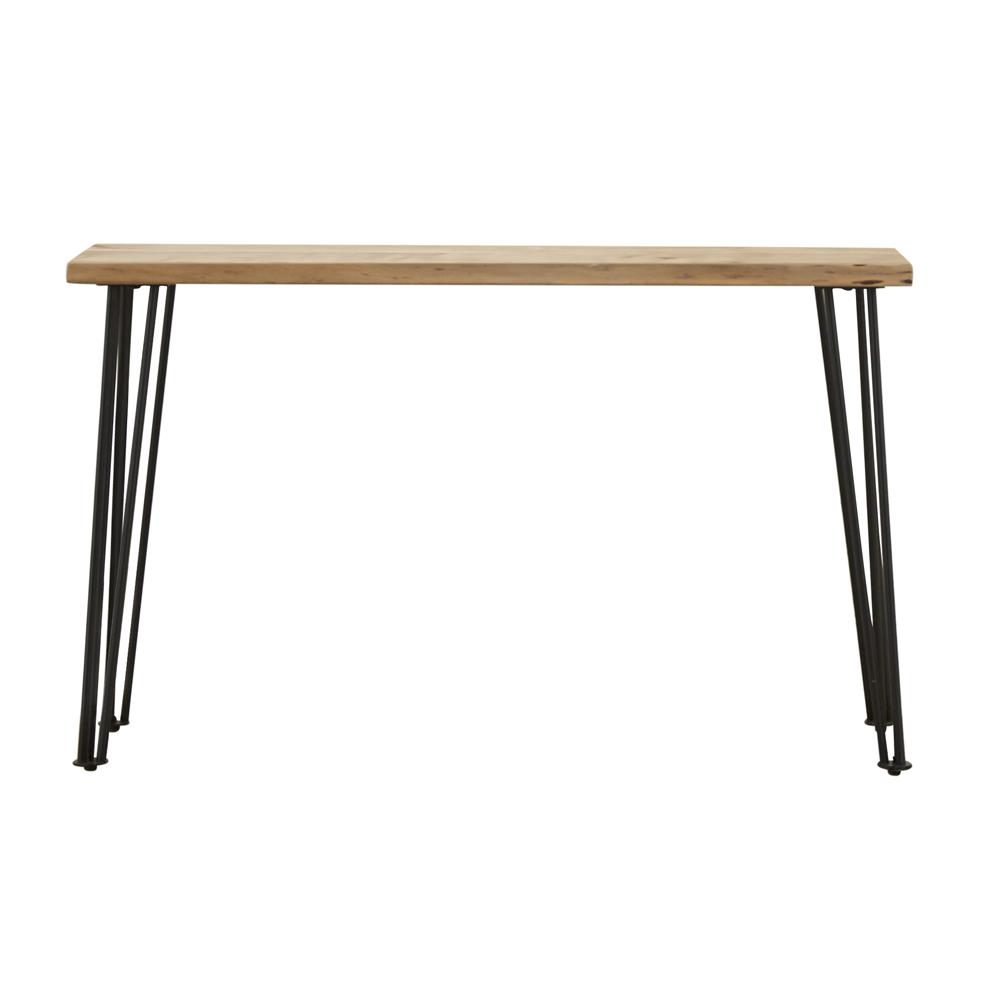 Zander Wood Rectangular Sofa Table with Hairpin Leg