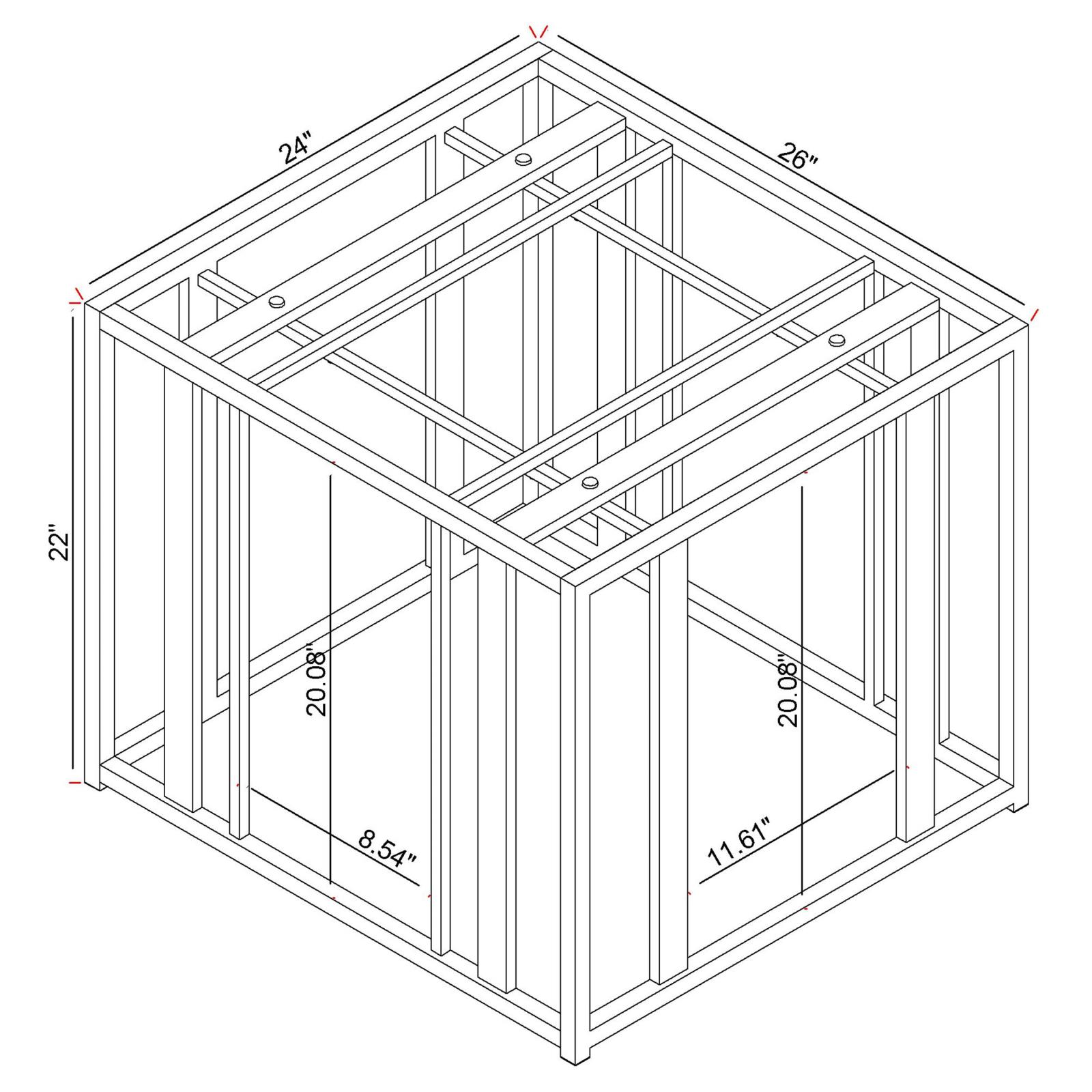 Adri Glass End Table with Metal Frame