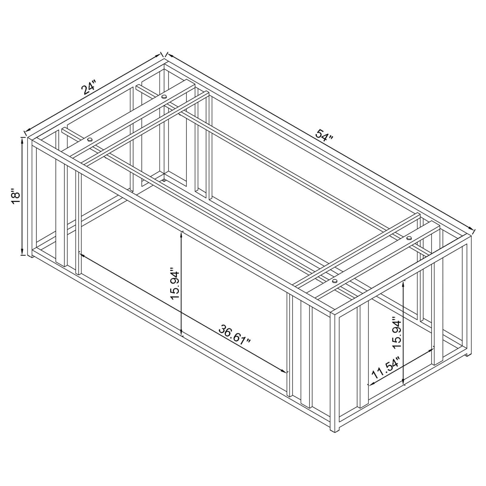 Adri Glass/Metal Coffee Table