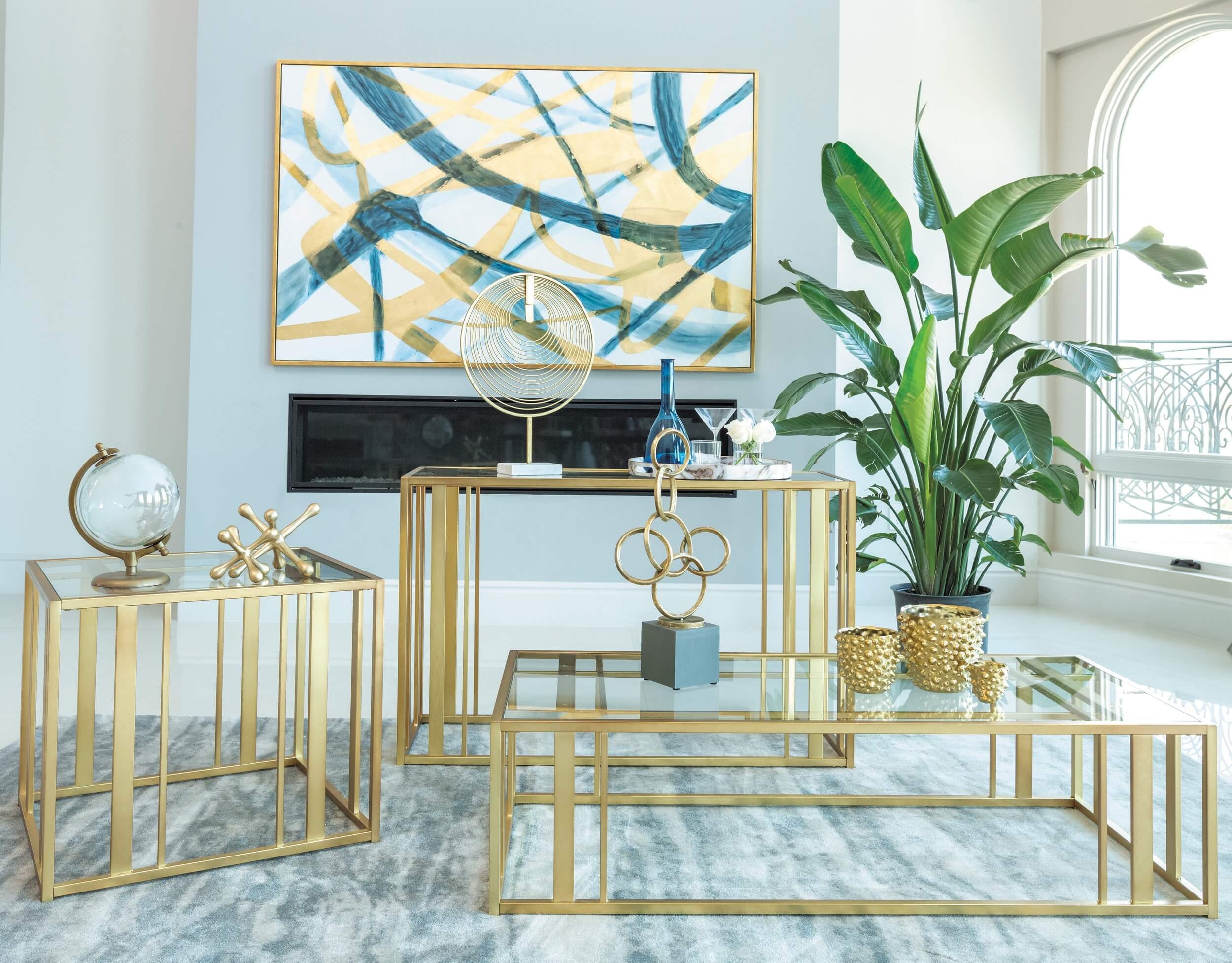 Adri Glass/Metal Coffee Table