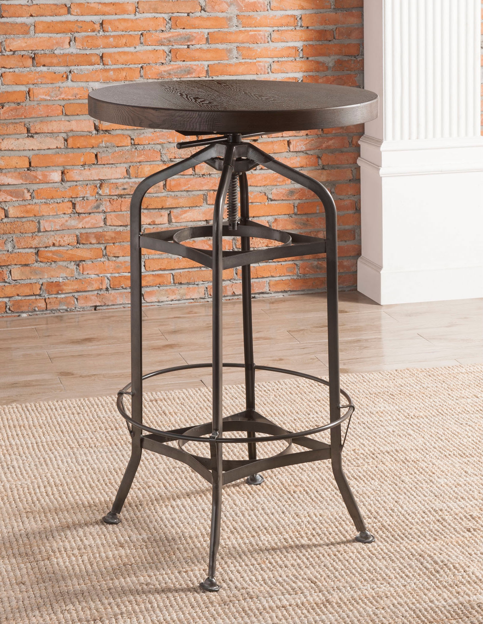 Kaeso Wood/Metal Round Adjustable Table