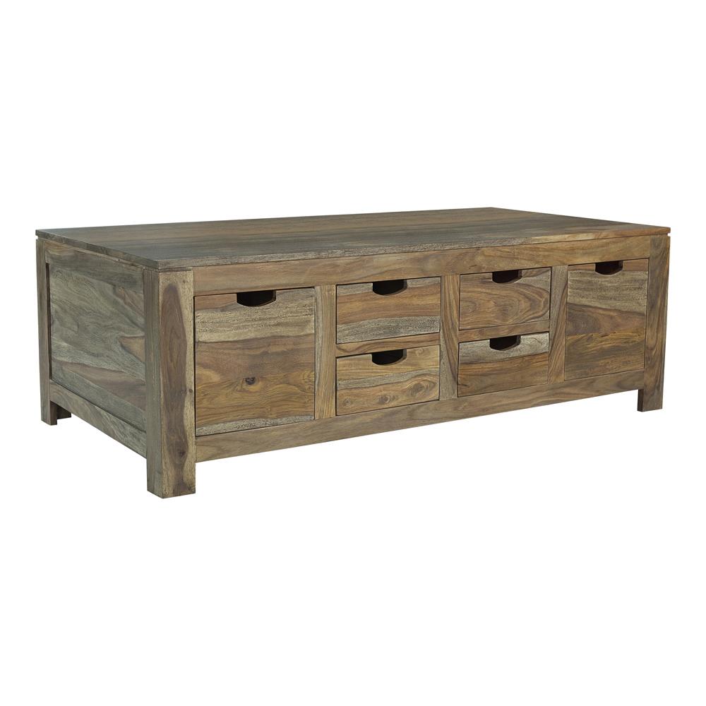 Esther 6-drawer Storage Wood Coffee Table