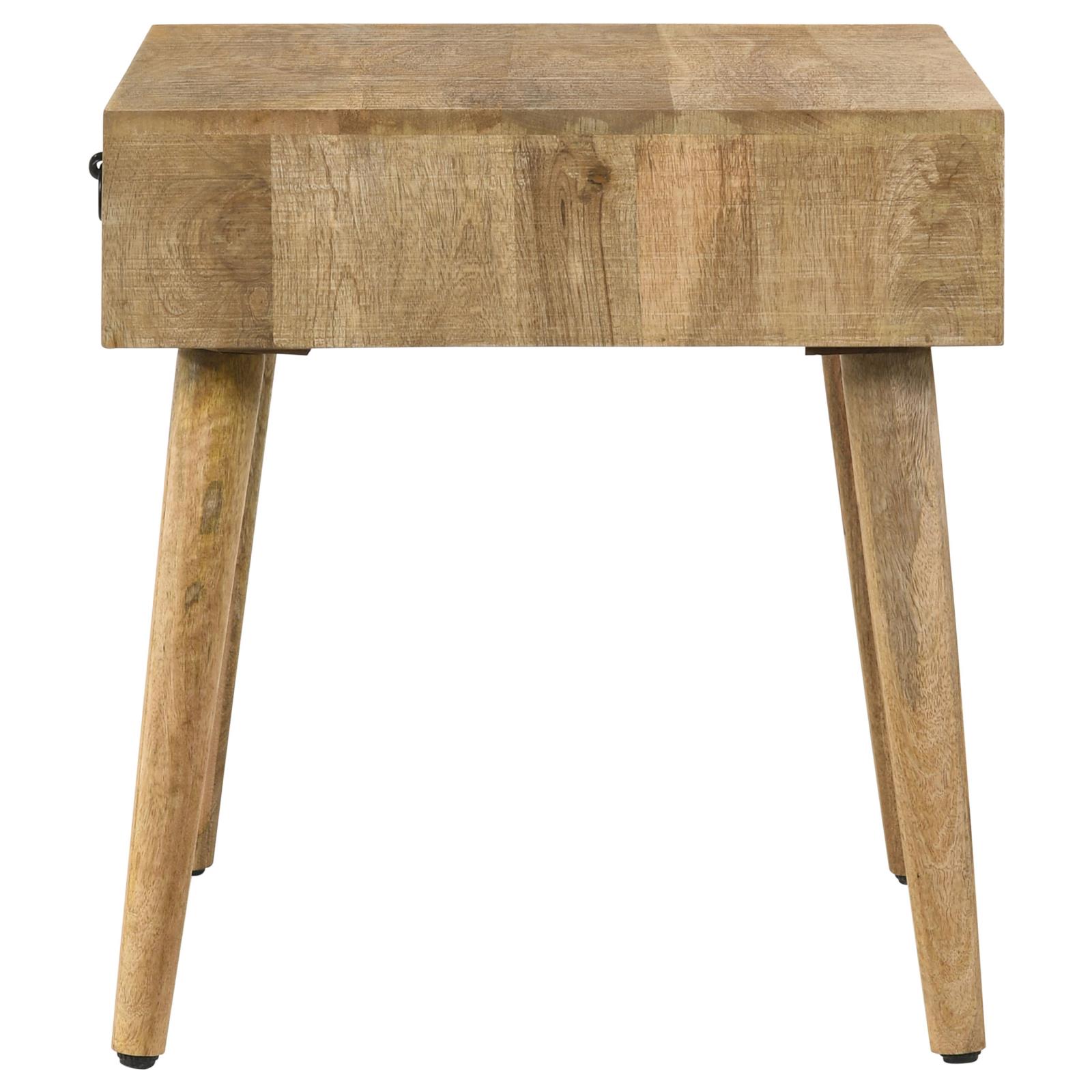 Zabel Wood Square 1-drawer End Table