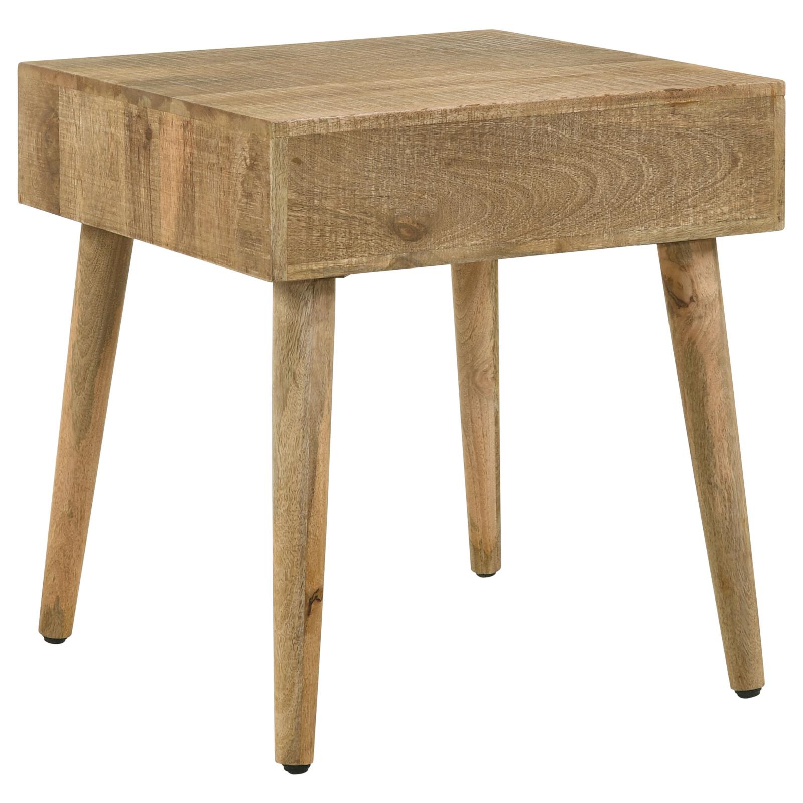 Zabel Wood Square 1-drawer End Table