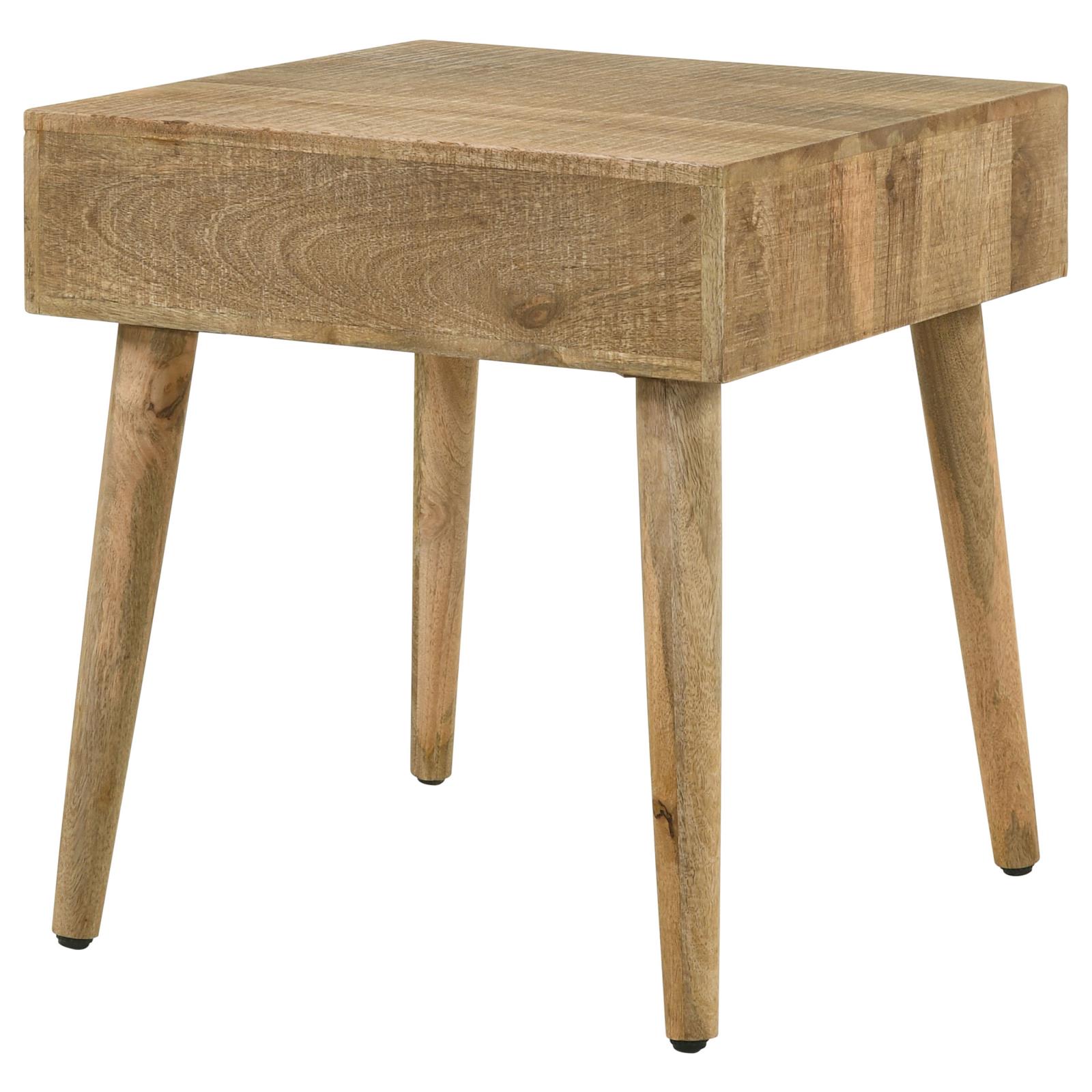 Zabel Wood Square 1-drawer End Table