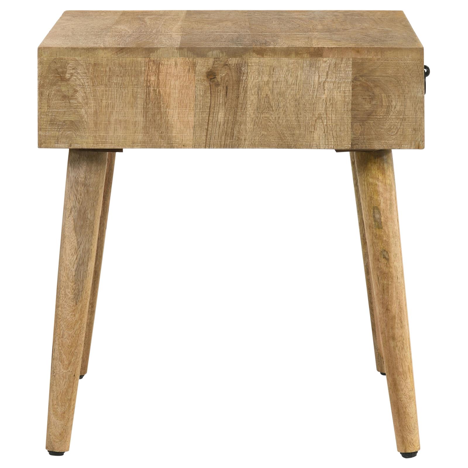 Zabel Wood Square 1-drawer End Table