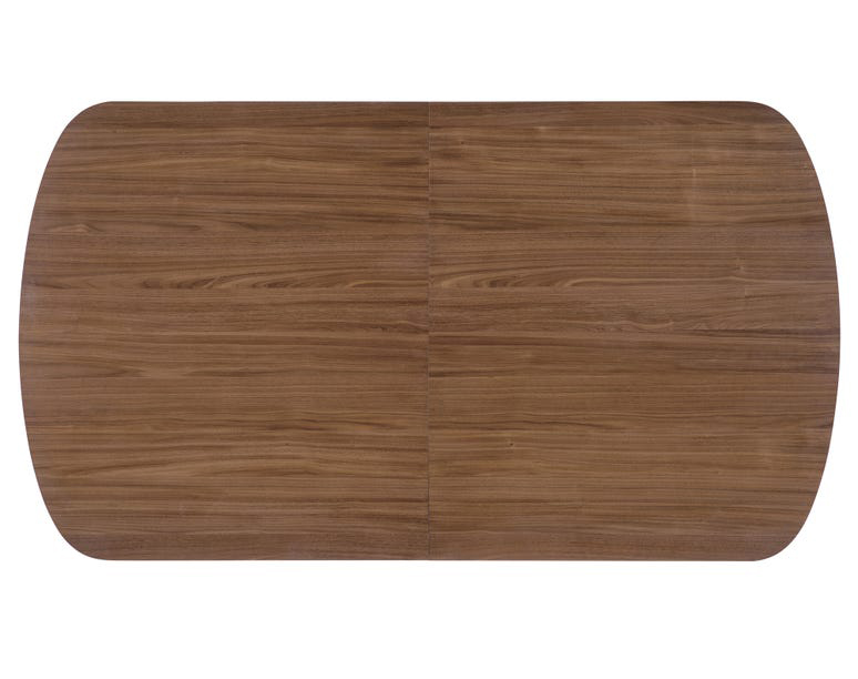 Eleana Rectangular Extendable Wood Veneer/Metal Dining Table with Two 20-inch Leaves