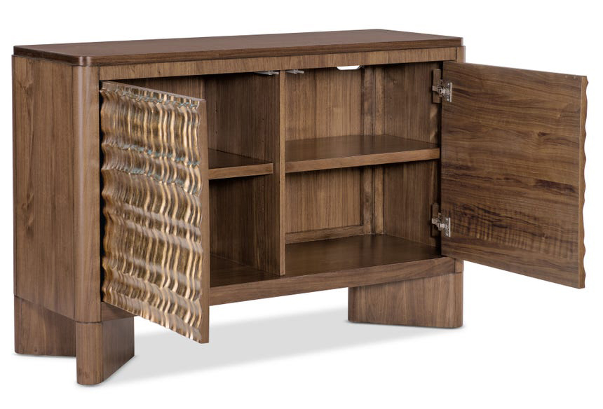 Eleana Walnut Veneers/Resin 2-Doors Chest