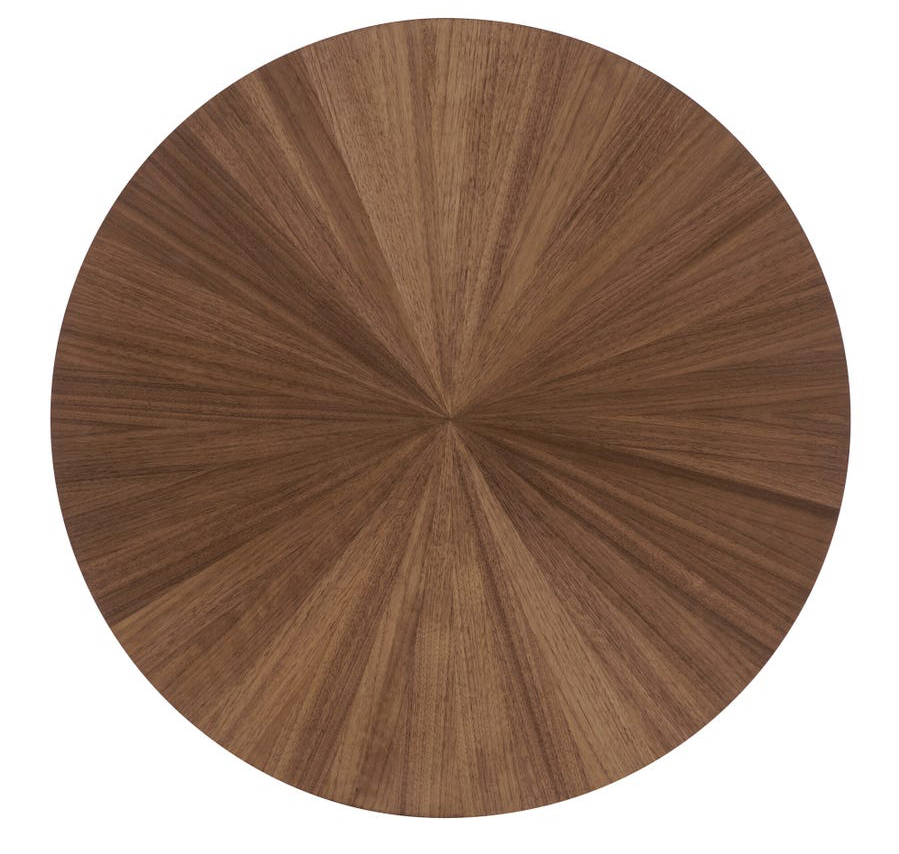 Eleana Round Walnut Veneer Nightstand