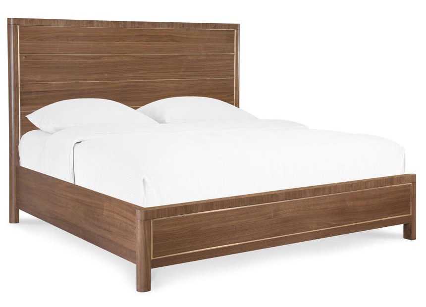 Eleana Walnut Veneer Panel Bedroom Set