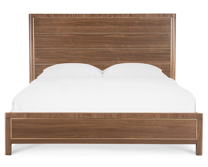 Eleana Walnut Veneer Panel Bedroom Set