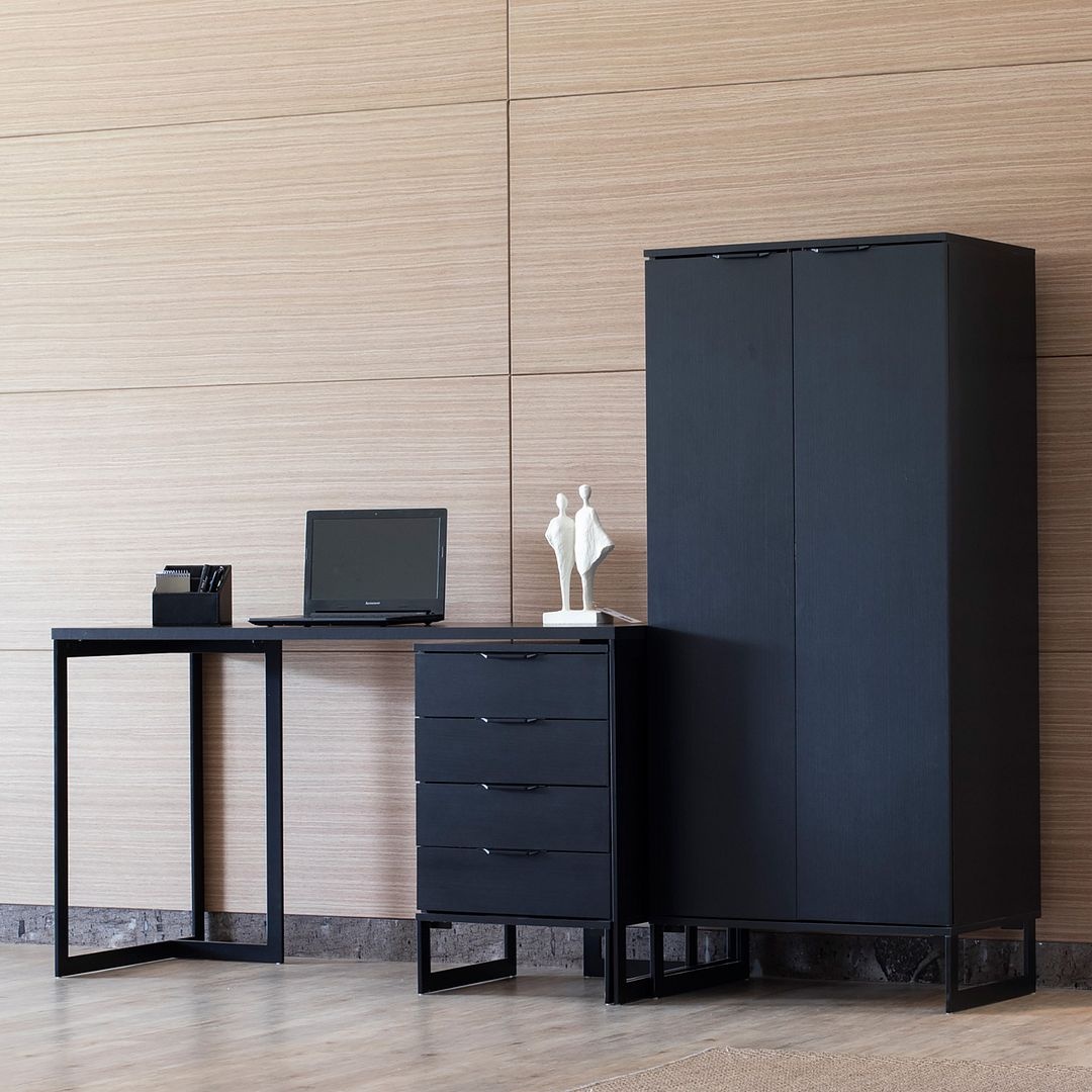 Manhattan Comfort Room Bookcase w/2 Doors & 4 Shelves