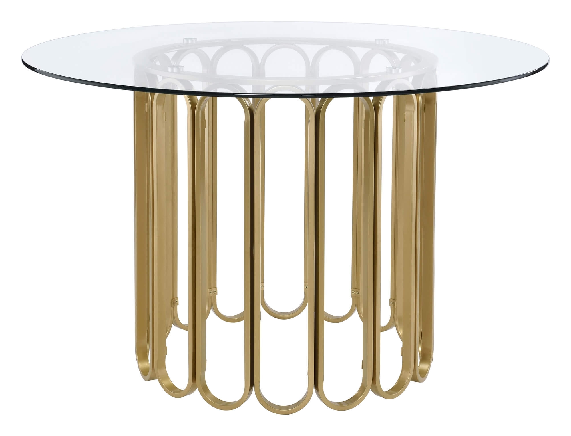 Pacheco/Chuchip Glass/Metal Round Dining Set