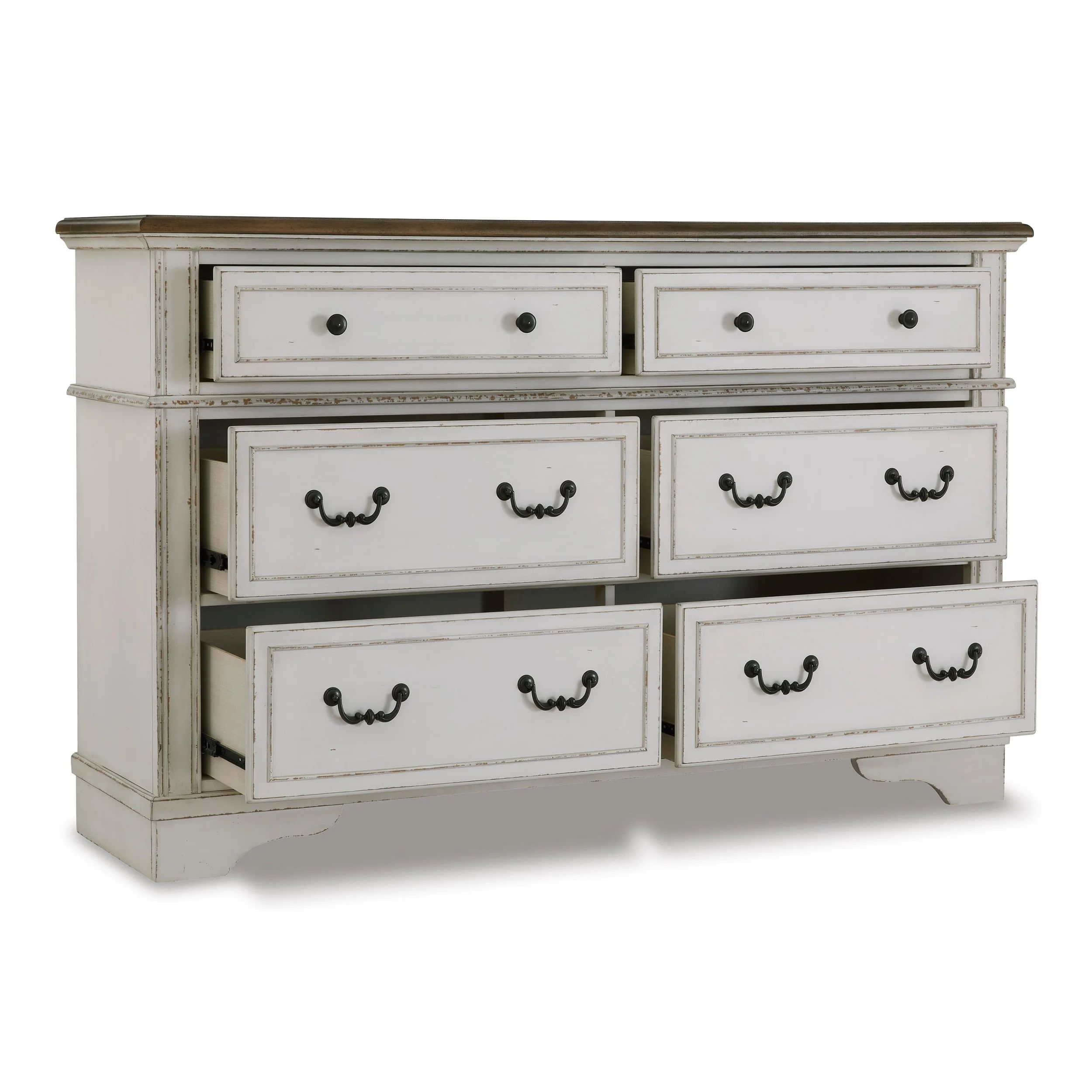 Brollyn Upholstered Panel 6 Drawer Dresser