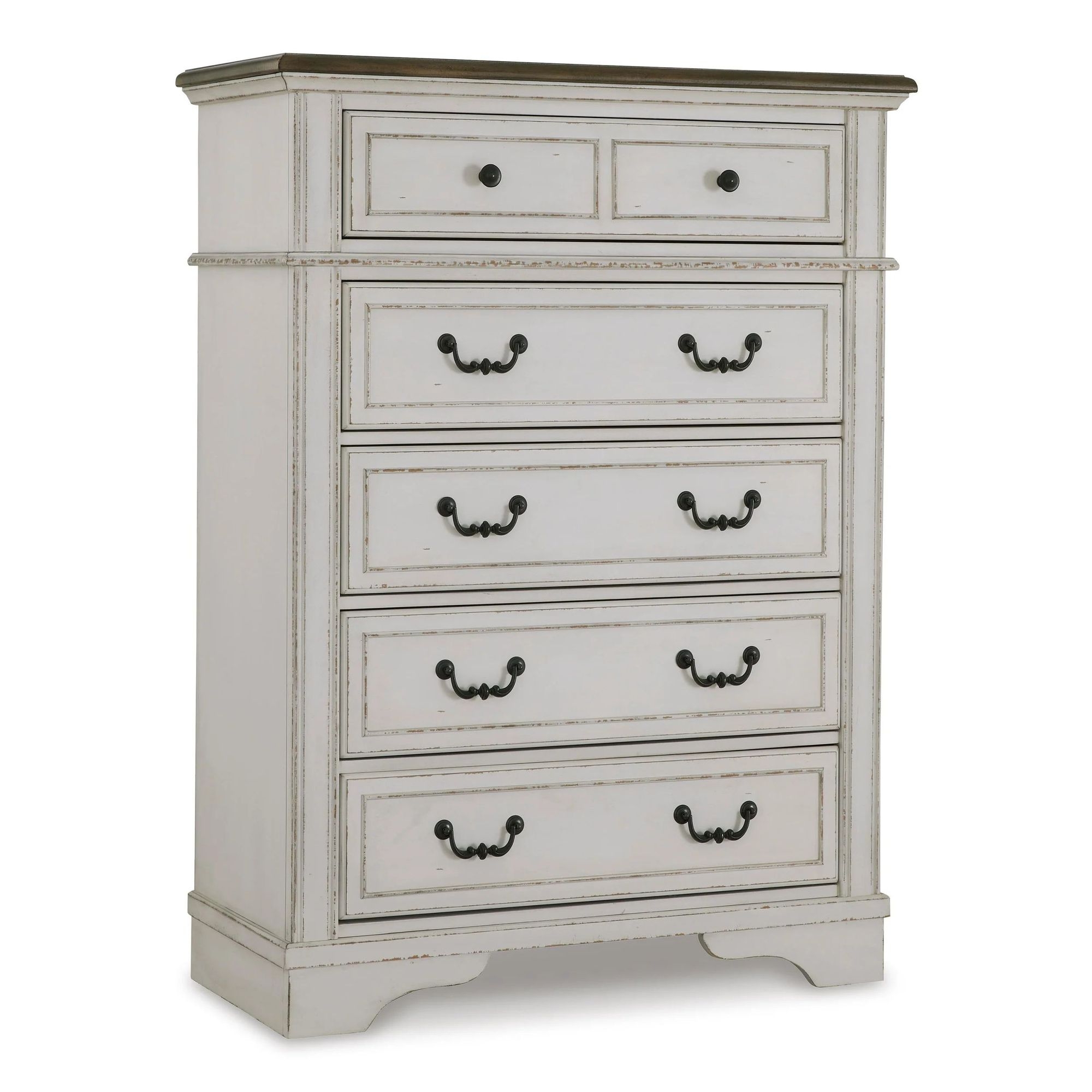 Ashley Brollyn 5-Drawer Veneer Chest, White