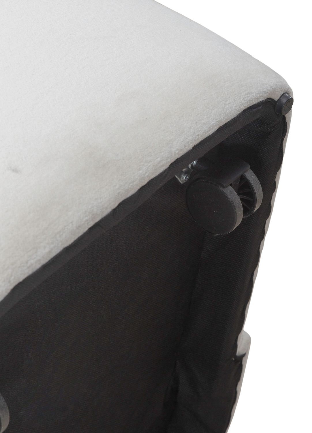Fabric Sloping Curves Back Accent Dining Chair w/Casters