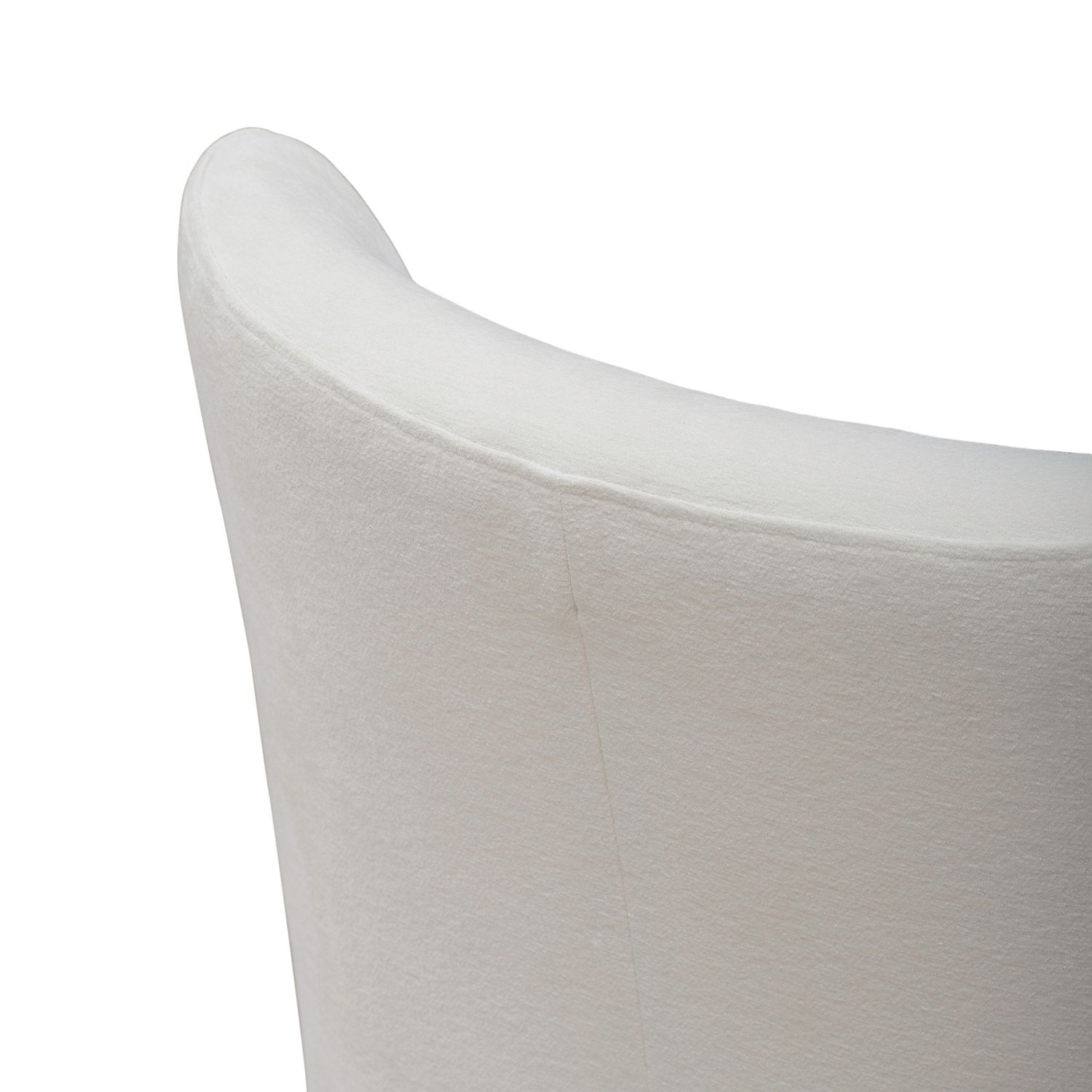 Fabric Sloping Curves Back Accent Dining Chair w/Casters