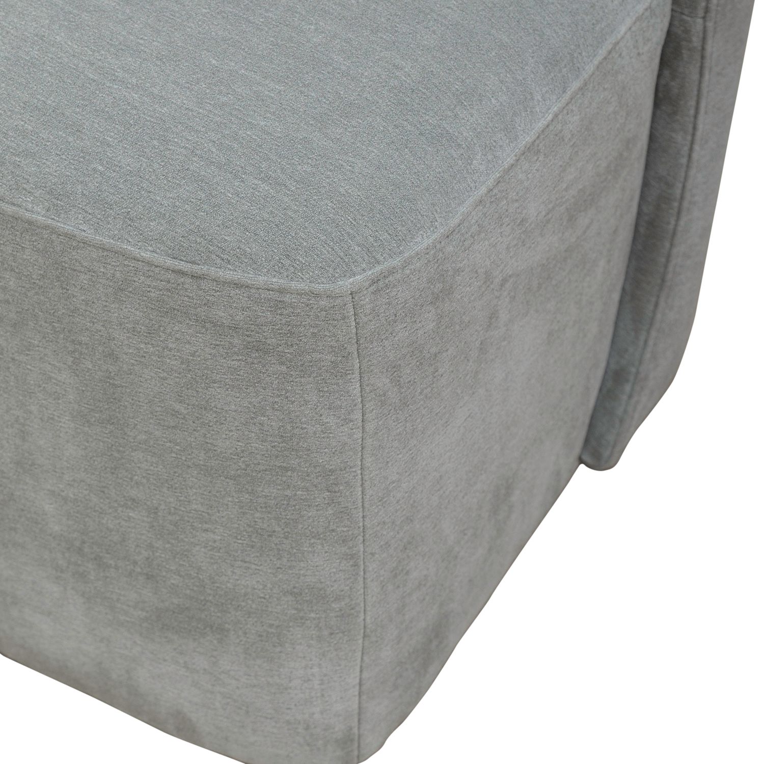 Fabric Sloping Curves Back Accent Dining Chair w/Casters