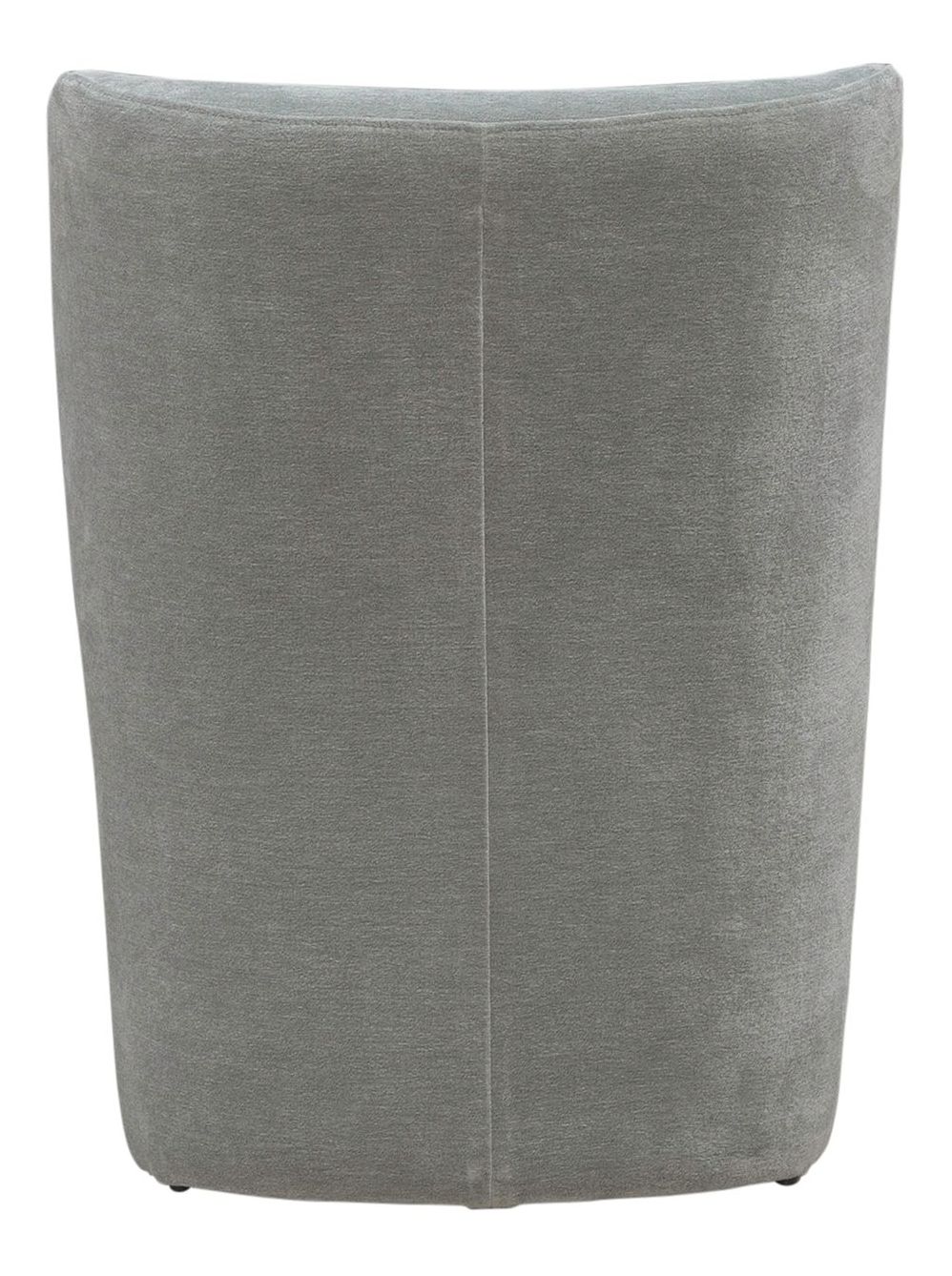 Fabric Sloping Curves Back Accent Dining Chair w/Casters